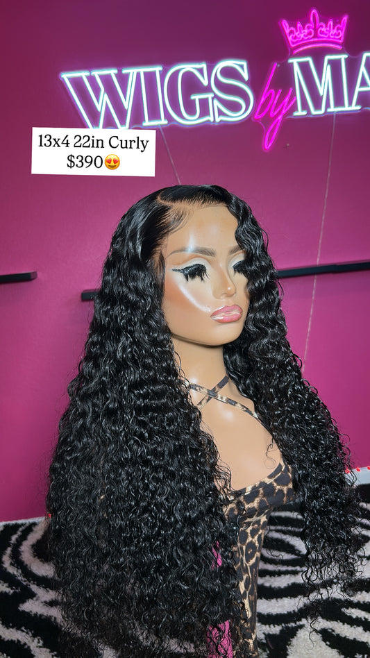 13x4 HD 22in Curly Wig