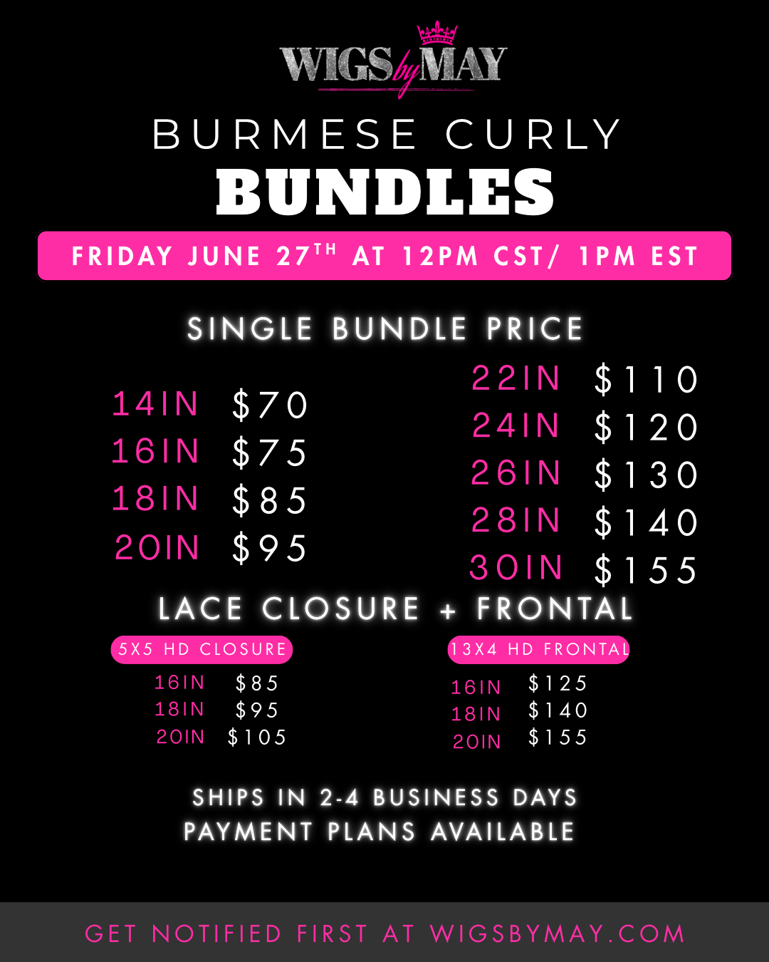 Burmese Curly Bundles